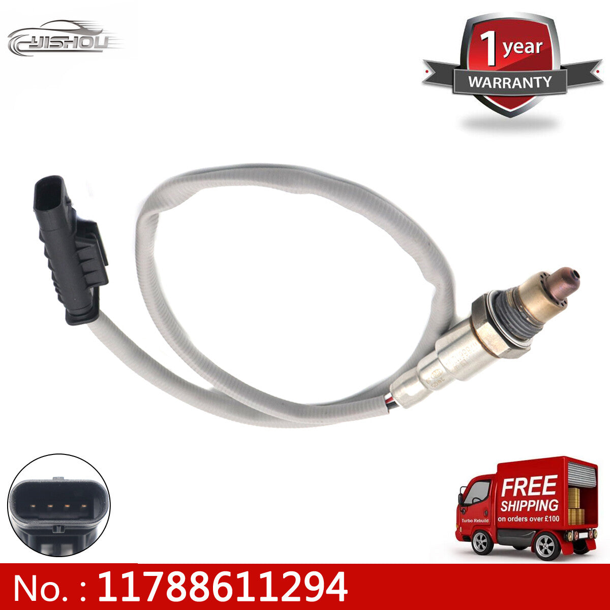 New downstream oxygen sensor for BMW 340i, 440i, 540i, 740i, X3 (model numbers 11788611294 and 8611294- are likely references and can be omitted.)