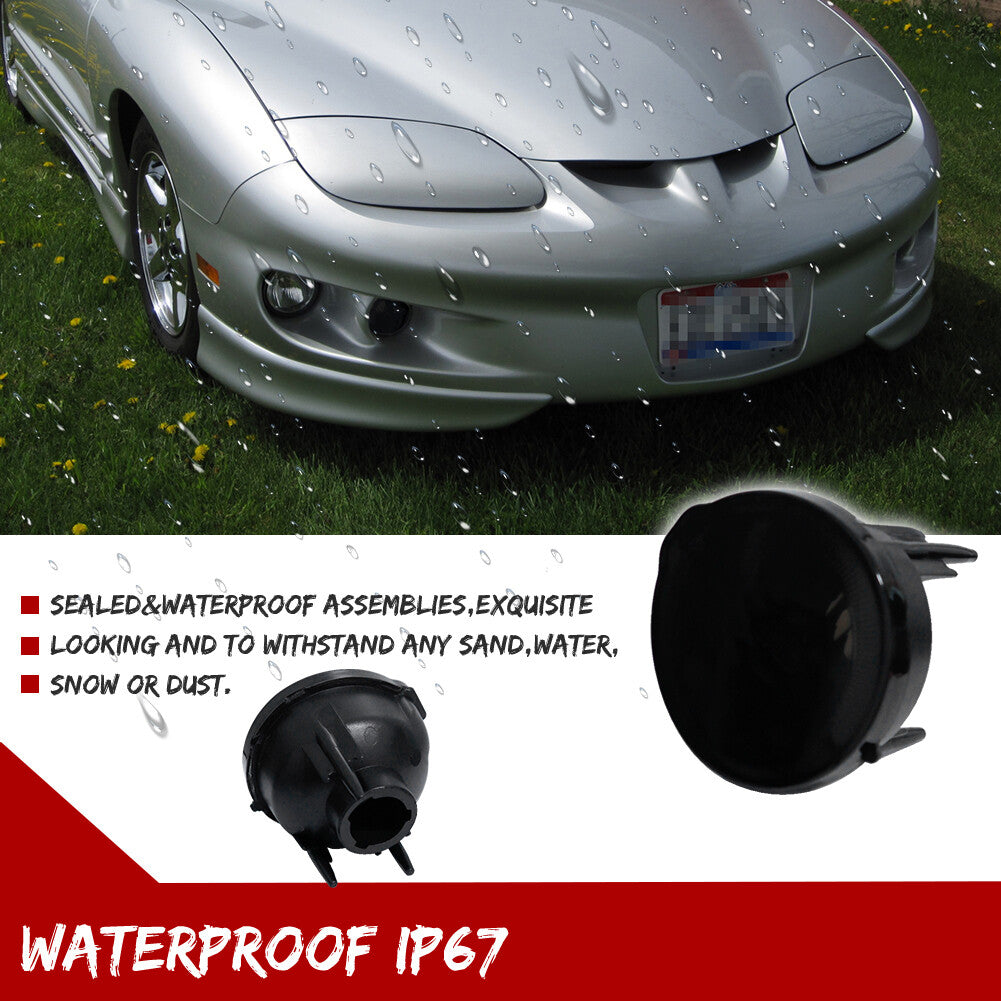 Smoked front bumper turn signal light cover (L+R) for 1998-2002 for Pontiac Firebird.