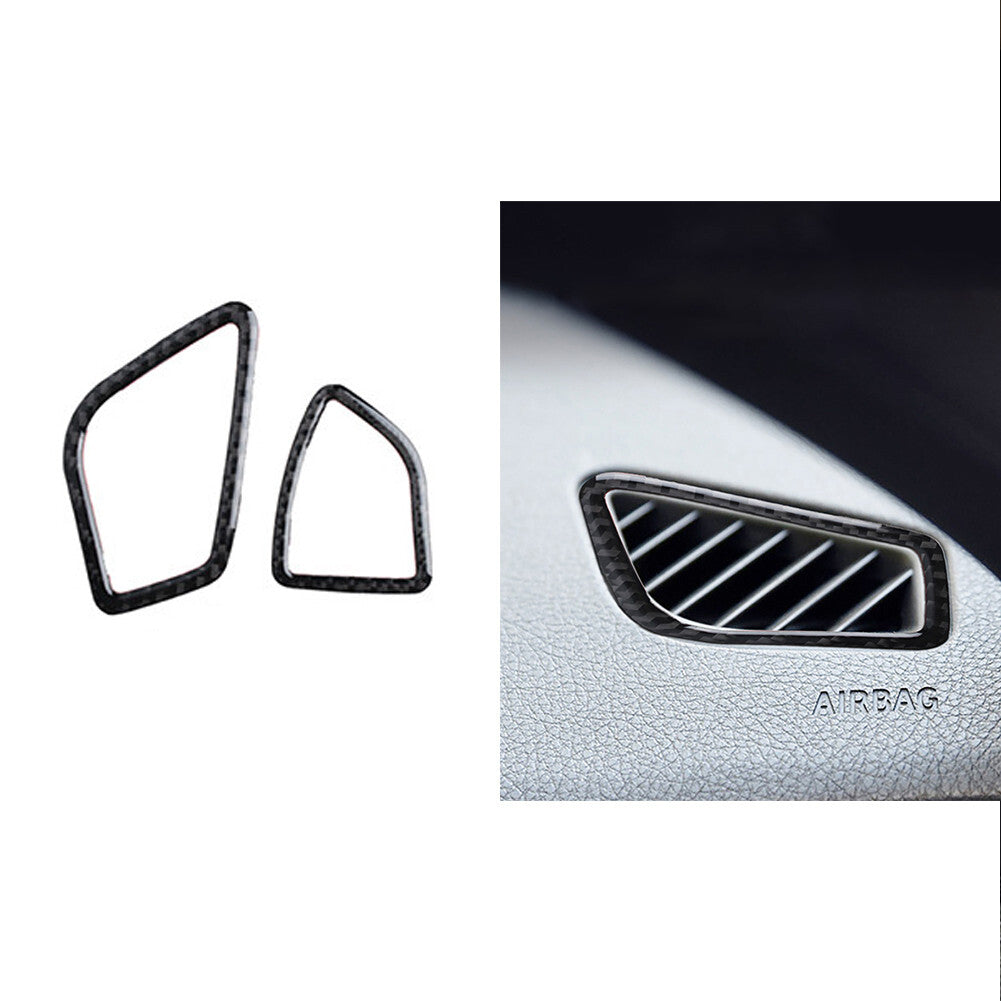 2PCS carbon fiber ventilation outlet console trim for BMW 3 Series F30 F34