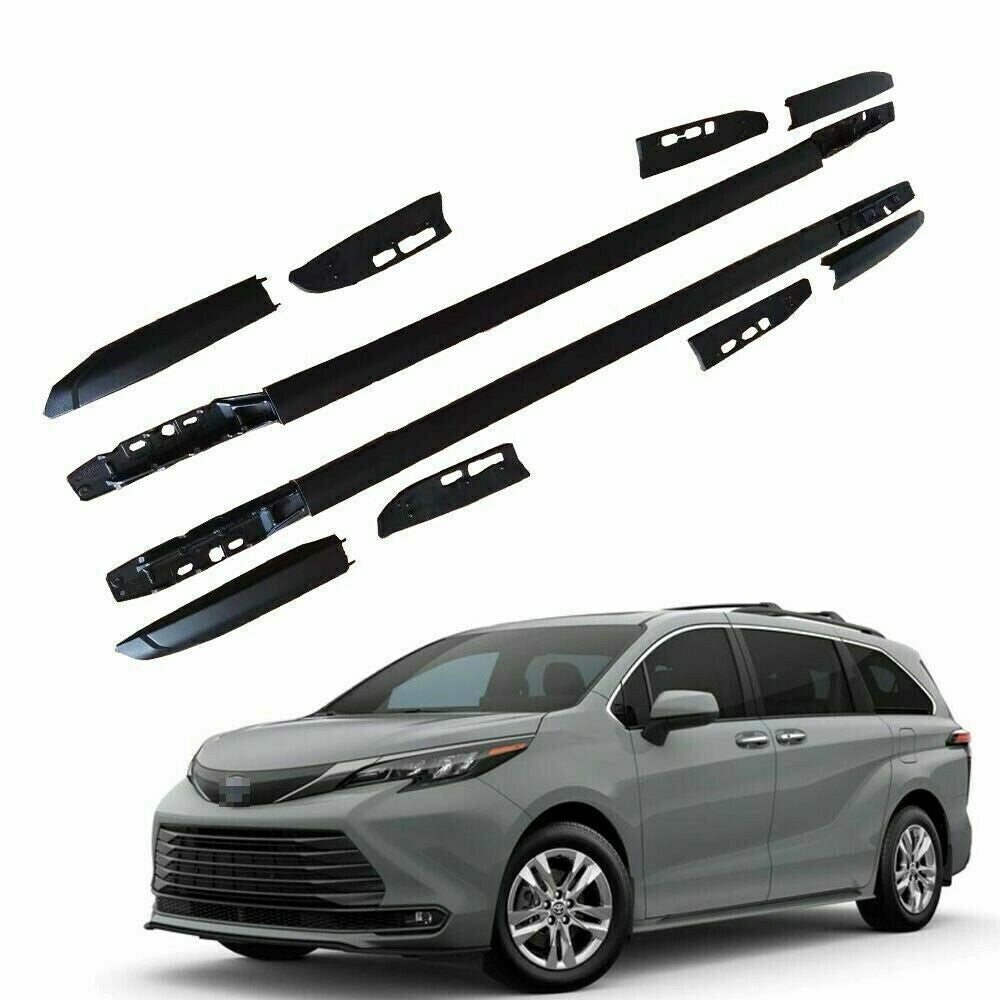 for Toyota for Sienna 2021-2023 XL40 Black Car Roof Rail Racks Side Rail Bar Cargo
