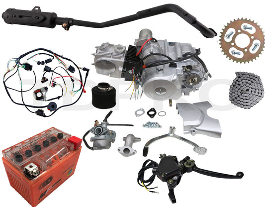 125cc semi-automatic motor, 3-speed reverse, suitable for all-terrain vehicles, go-karts, for Honda TRX90, ATC70