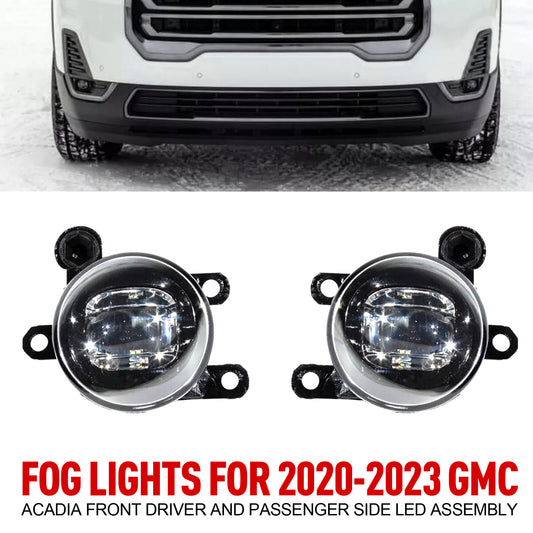 Front drive and passenger side LED fog light replacement parts for 2020-2023 for Gmc Acadia