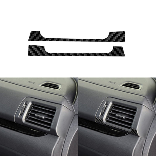 2x Carbon Fiber Front Door Air Vent Frame Trim for Honda Ridgeline 2017-2020