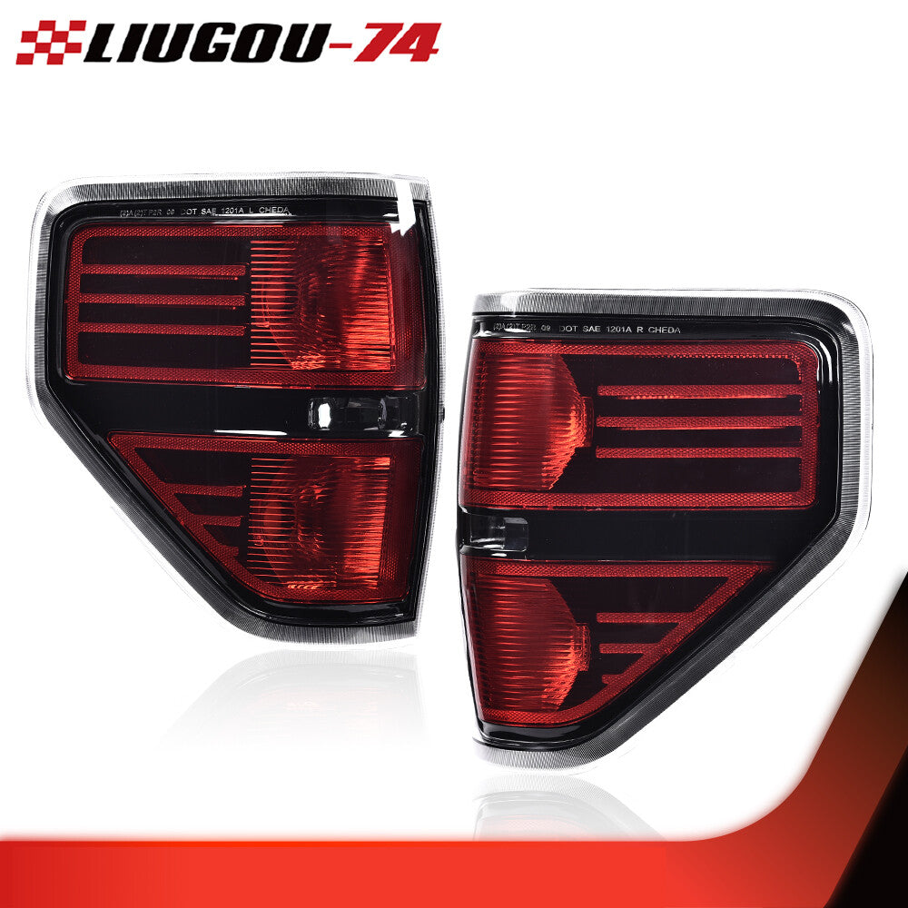 F150 pickup chrome headlights, taillights, and brake lights suitable for 09-14 for Ford F-150