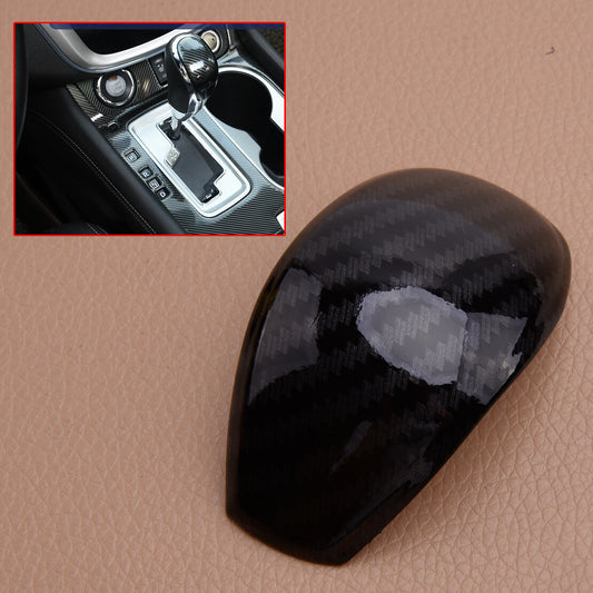 Black Carbon Fiber ABS Shift Knob Panel Cover Fit for Nissan Murano 2015-2019