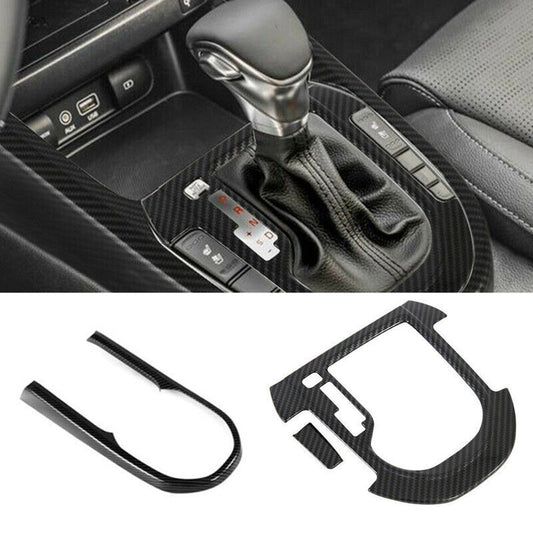 Carbon Fiber Center Console Gear Shift Box Cover Trim for Kia K3 Forte 2019-2022