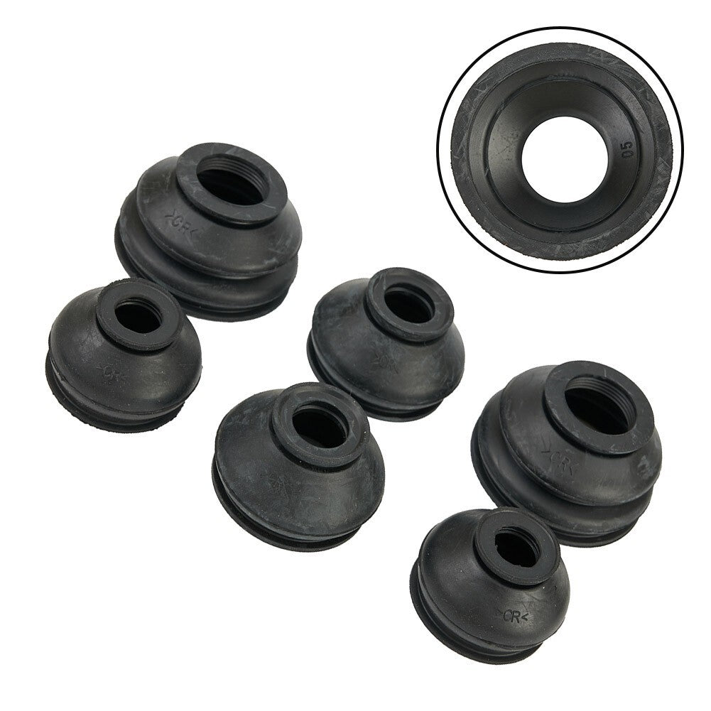 6 Pcs Rubber Tie Rod End Ball Joint Dust Boots Dust Cover Boot-Gaiters