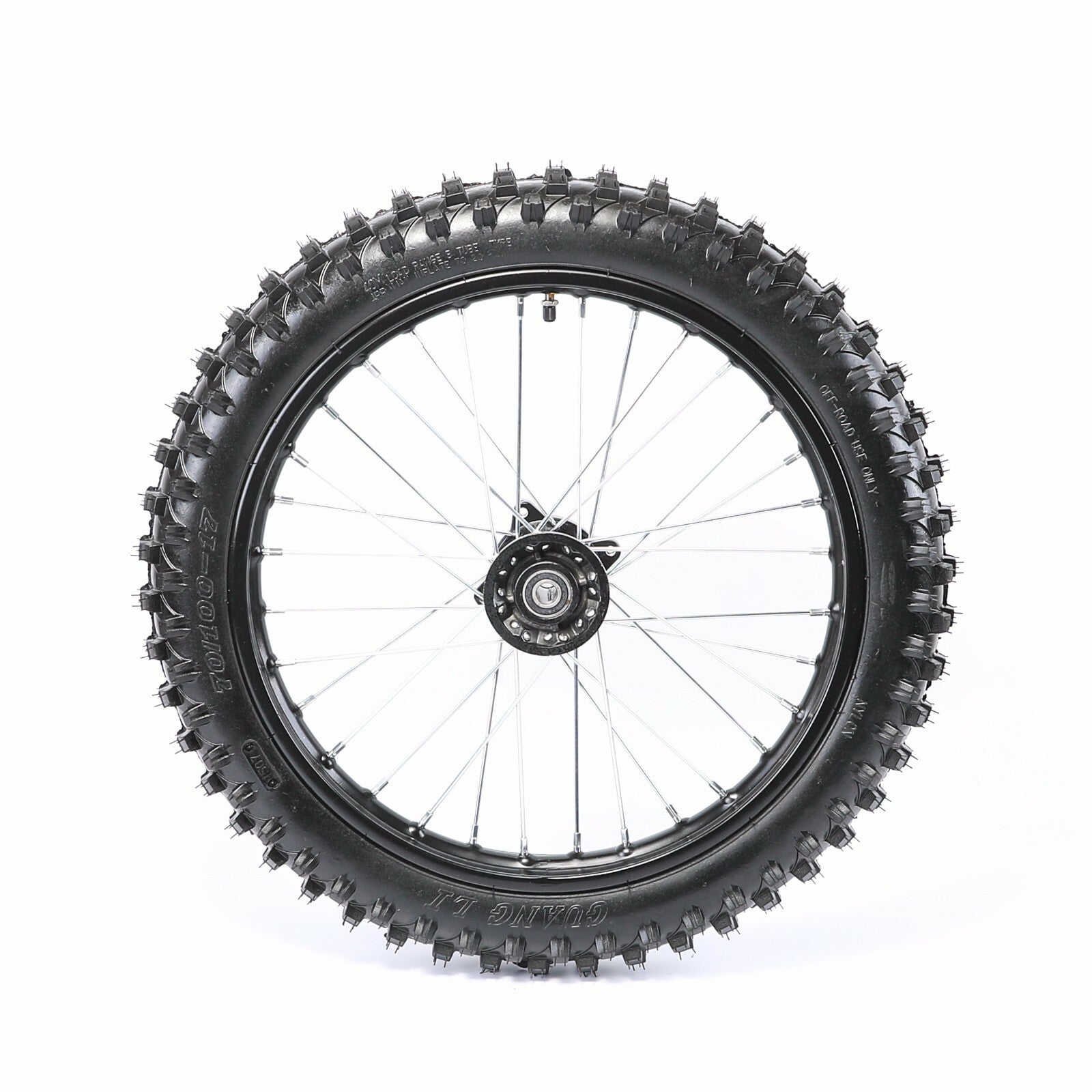 17-inch front wheel, 70/100-17 tire, rim assembly, dirt pit bicycle, Apollo 125cc cooler