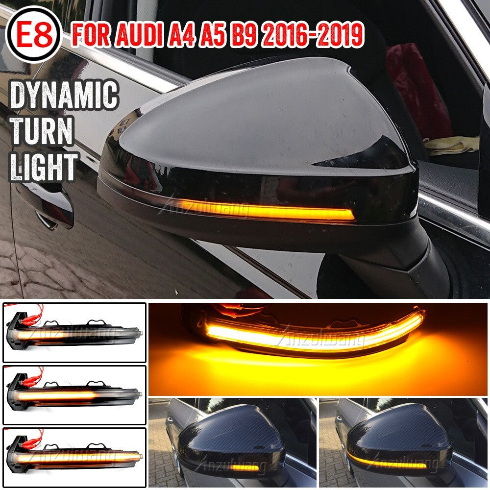 Dynamic LED Wing Mirror Indicator Turn Signal Light for Audi A4 B9 A5/S5/RS5