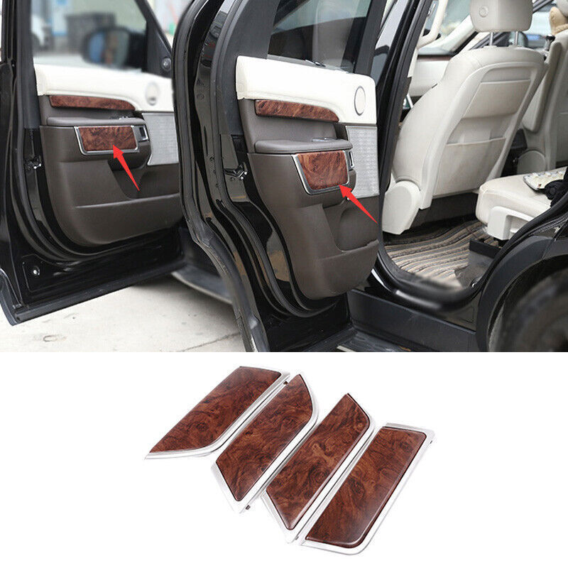 for Land Rover Discovery 5 17-2020 Wood Grain Interior Door Panel Cover Trim 4X