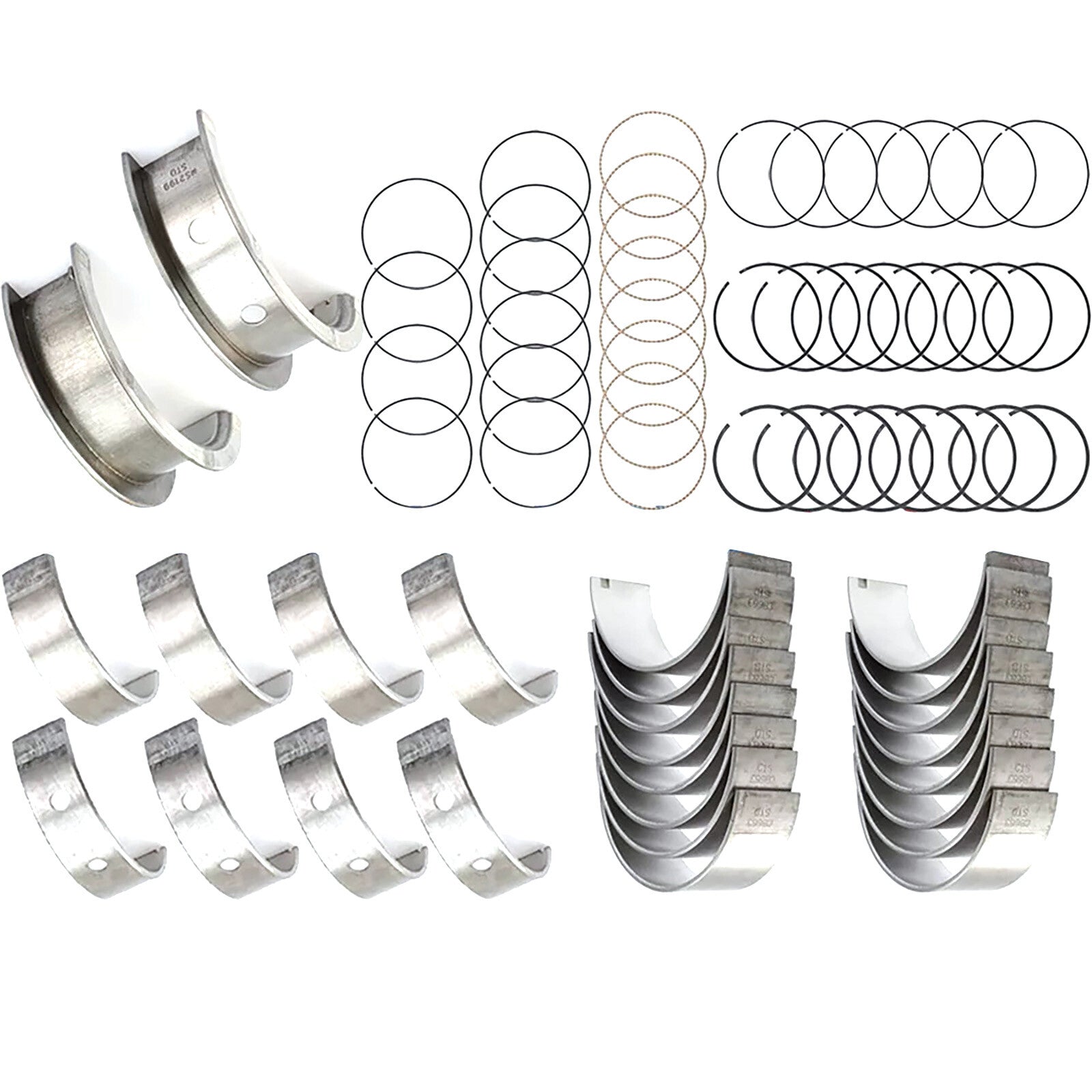 Main  Rod Bearings w/ Piston Rings 99-16 for CHEVY for GM LS Gen