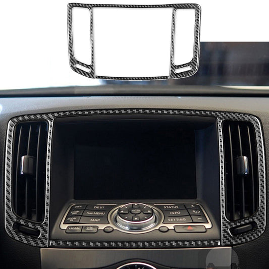 Carbon Fiber Center Air Vent Outlet Panel Cover for Infiniti G37 Sedan 2007-2013