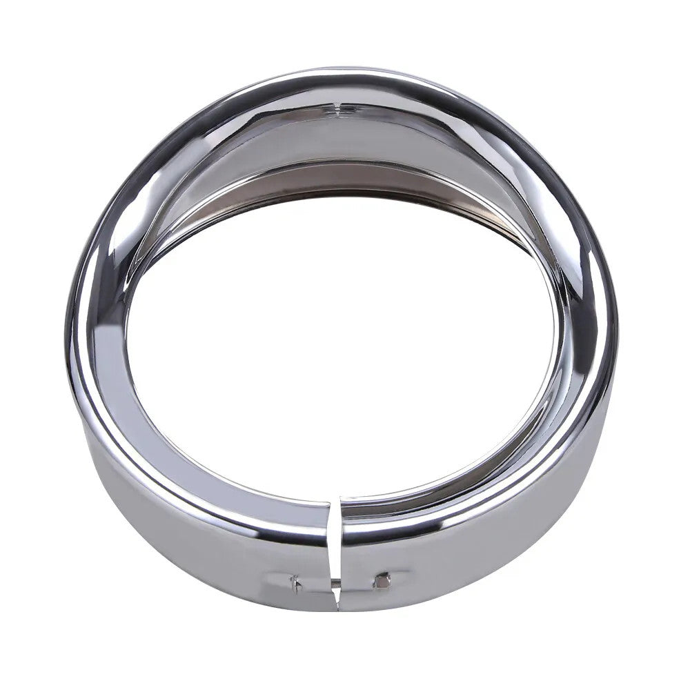 Chrome 7 Headlight Trim Ring Guard Cover Bezel for Harley Touring Street Glide