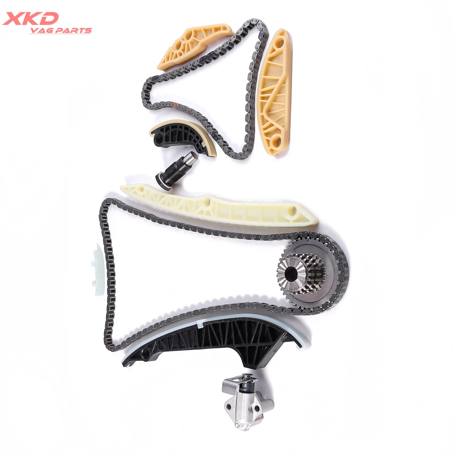 1.8T and 2.0T timed chain tensioner kits are suitable for Volkswagen for Jetta , for Golf MK5/6, for Passat , and for Audi A3.