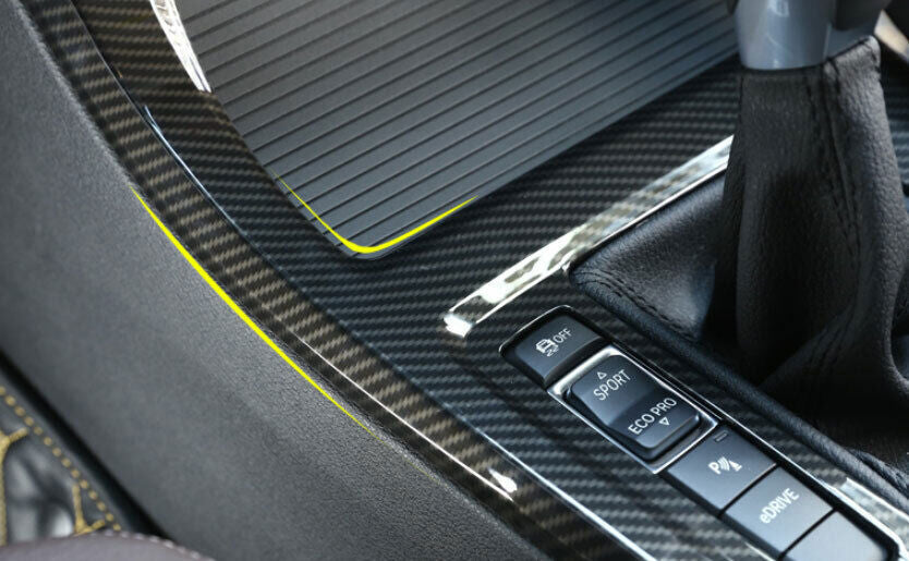 for BMW X1 F48 2016-22 ABS Carbon Fiber Middle Console Gear Shift Frame Trim 1P