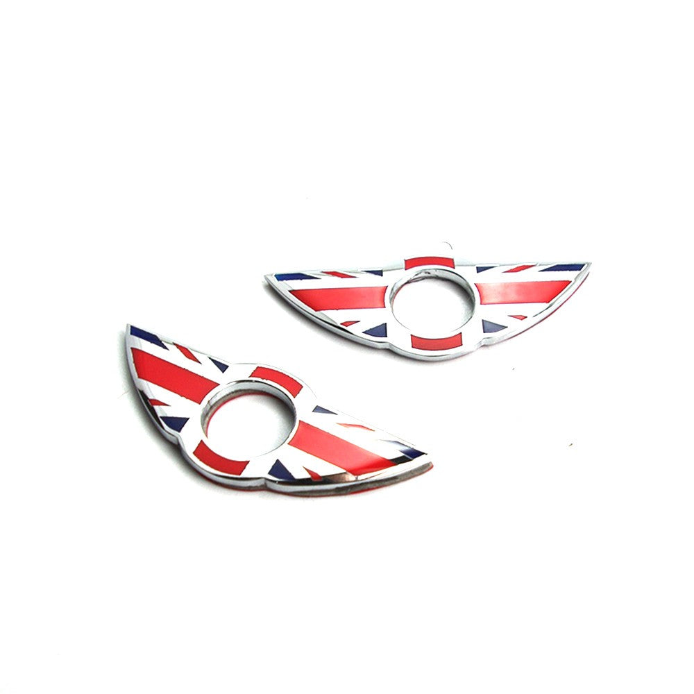 Wing Union Jack Door Lock Knob Pin Decor Ring Fits For Cooper 2 Door Angel