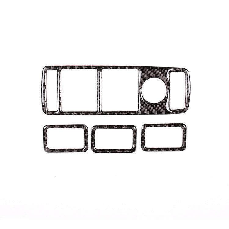 Carbon fiber glass window switch covers are suitable for Mercedes-Benz C-Class W204. (07-14)