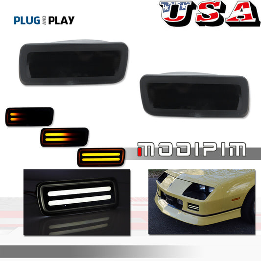 SWITCHBACK Dynamic Amber and White DRLs/Turn Signals for Chevrolet Camaro 85-92