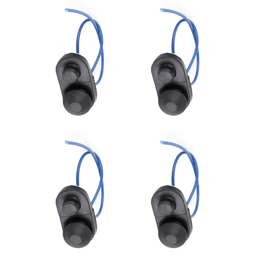 4Pcs Car Interior Door Light Lamp Switch Push Button Black Fits for Universal
