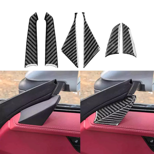 for Porsche 911 992 2019-2023 Soft Carbon Fiber Interior A Pillar Panel Trim