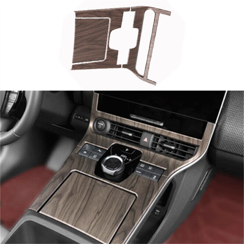 3X ABS Peach Wood Grain Gear Shift Box Panel Cover Trim for Toyota bZ4X 2023-24