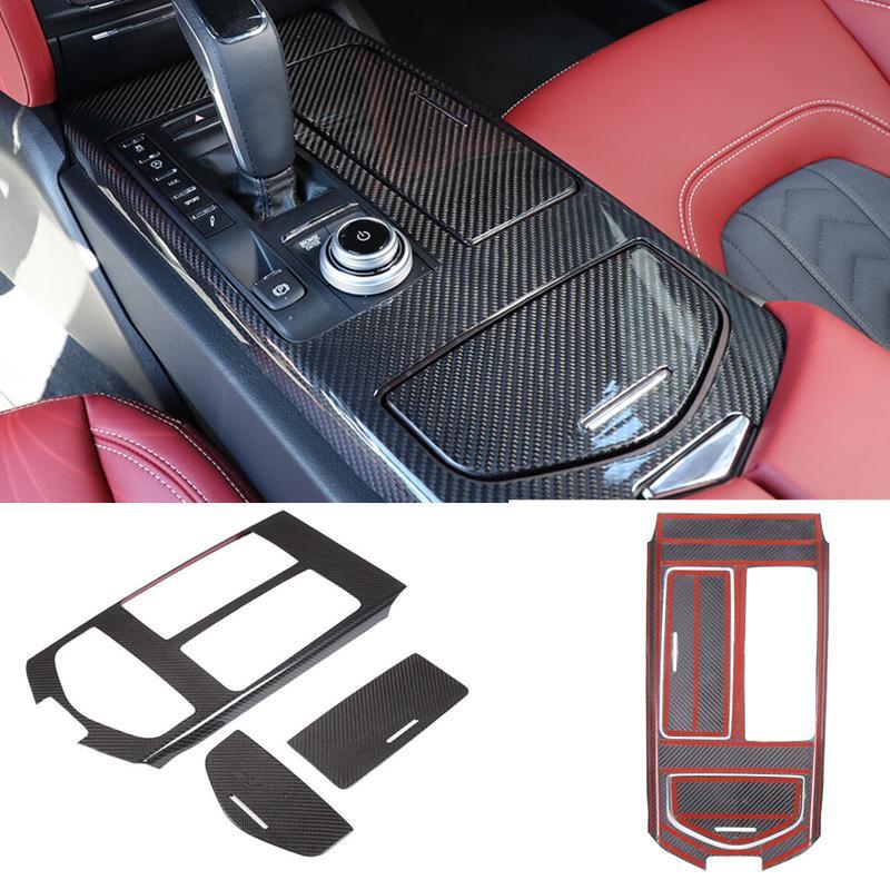 Carbon Fiber Center Gear Shift Panel Trim Cover for Maserati Ghibli 2014-2016