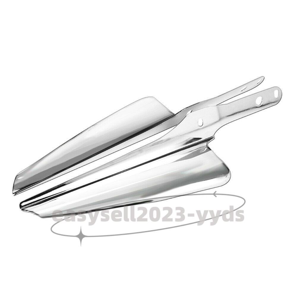 Chrome Front Fork Mount Wind Deflectors Windshield for Harley Electra Glide FLHT
