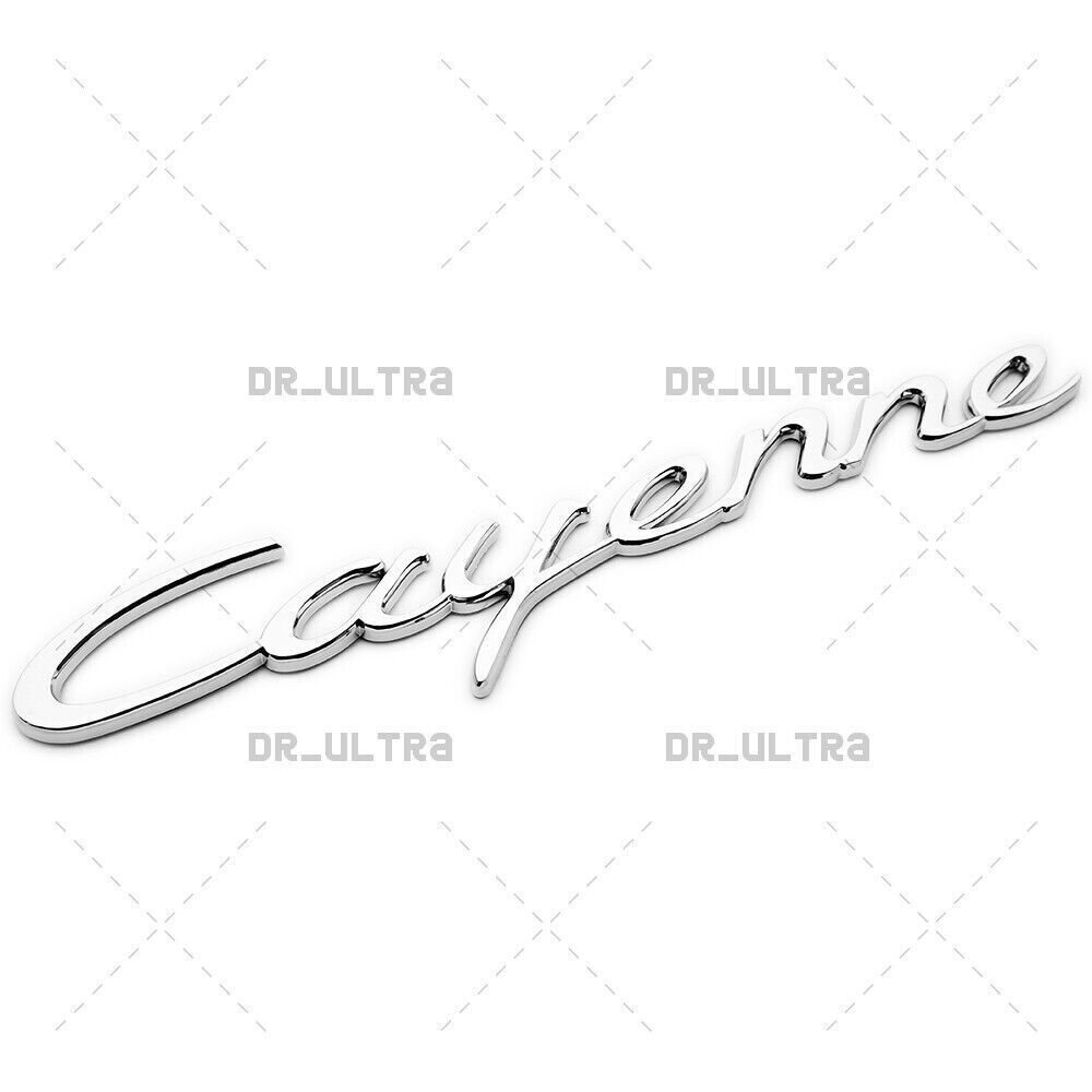 Chrome Look for Cayenne Letters Rear Badge Emblem Deck Lid Nameplate 958