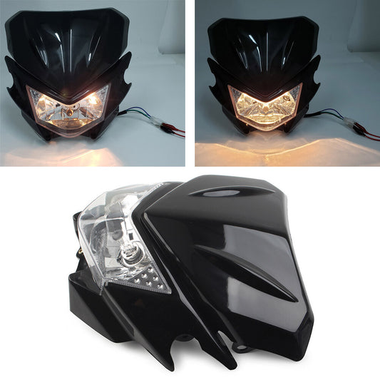 Frontscheinwerfer Verkleidung Hi/Lo f¨¹r Street Fighter Dirt Bike Motor Schwarz