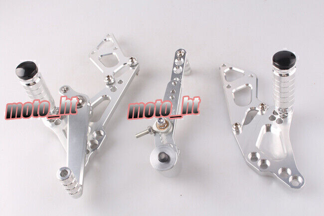 for Suzuki GSXR 1000 K9 2009 2010 Silver Rear Sets Rearsets Footrest Foot Pegs