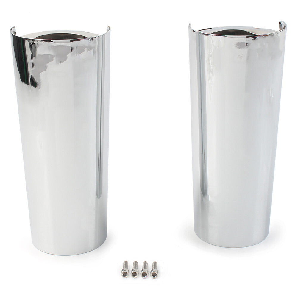 Fit for Harley Electra Tri Glide FLHX +2 Smooth Fork Tube Slider Covers Cowbells UK