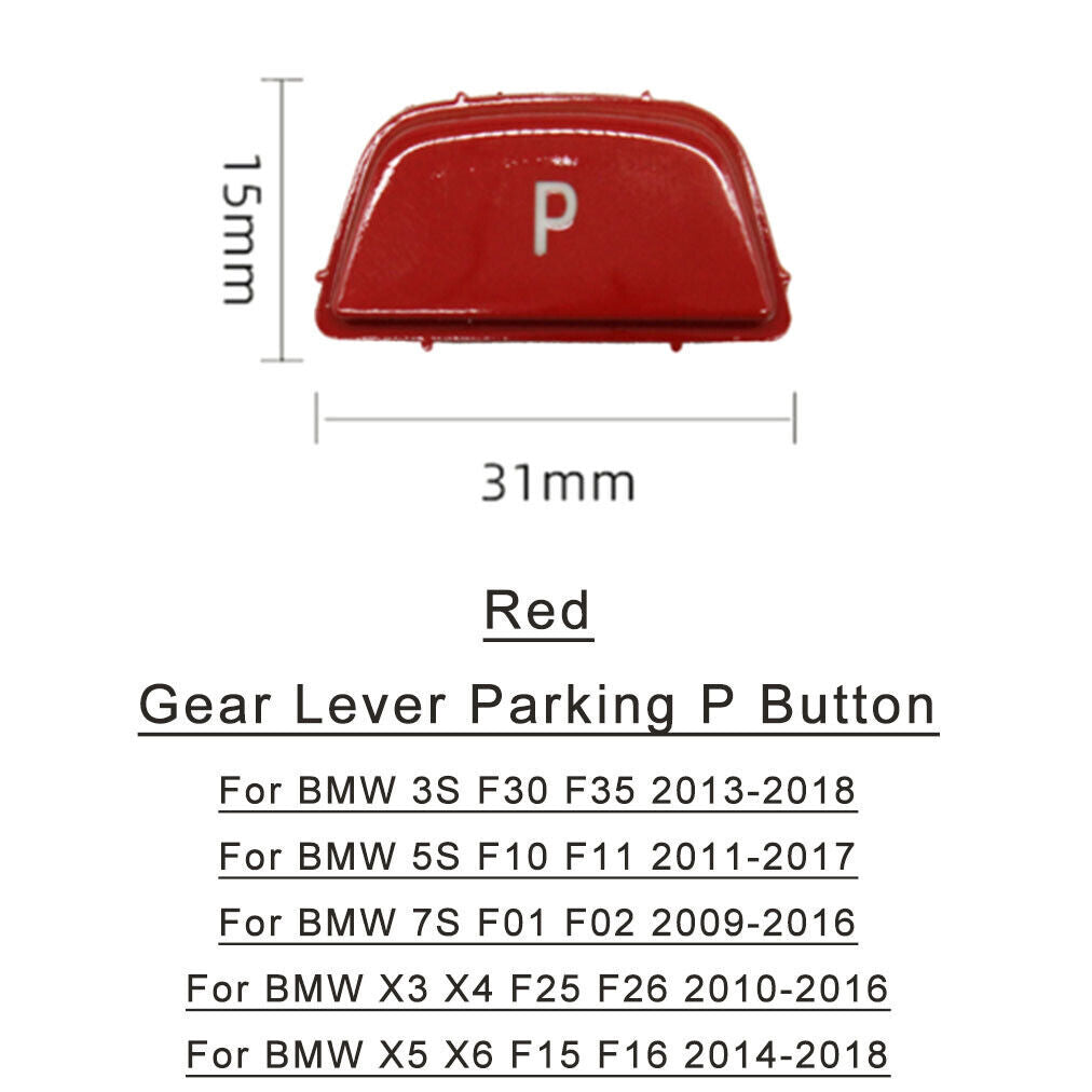 Red shift button cover P button for BMW F Sport series 3S 5S 7S X3 X4 X5 X6