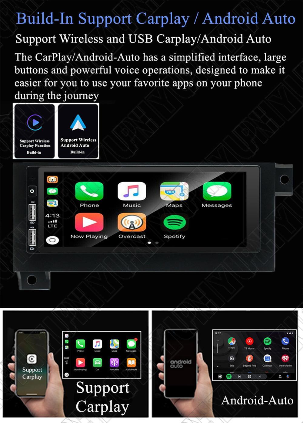 6.8 Stereo Radio GPS Wifi for Chrysler for Jeep for Dodge for Plymouth 1975-2002 w/ Carplay