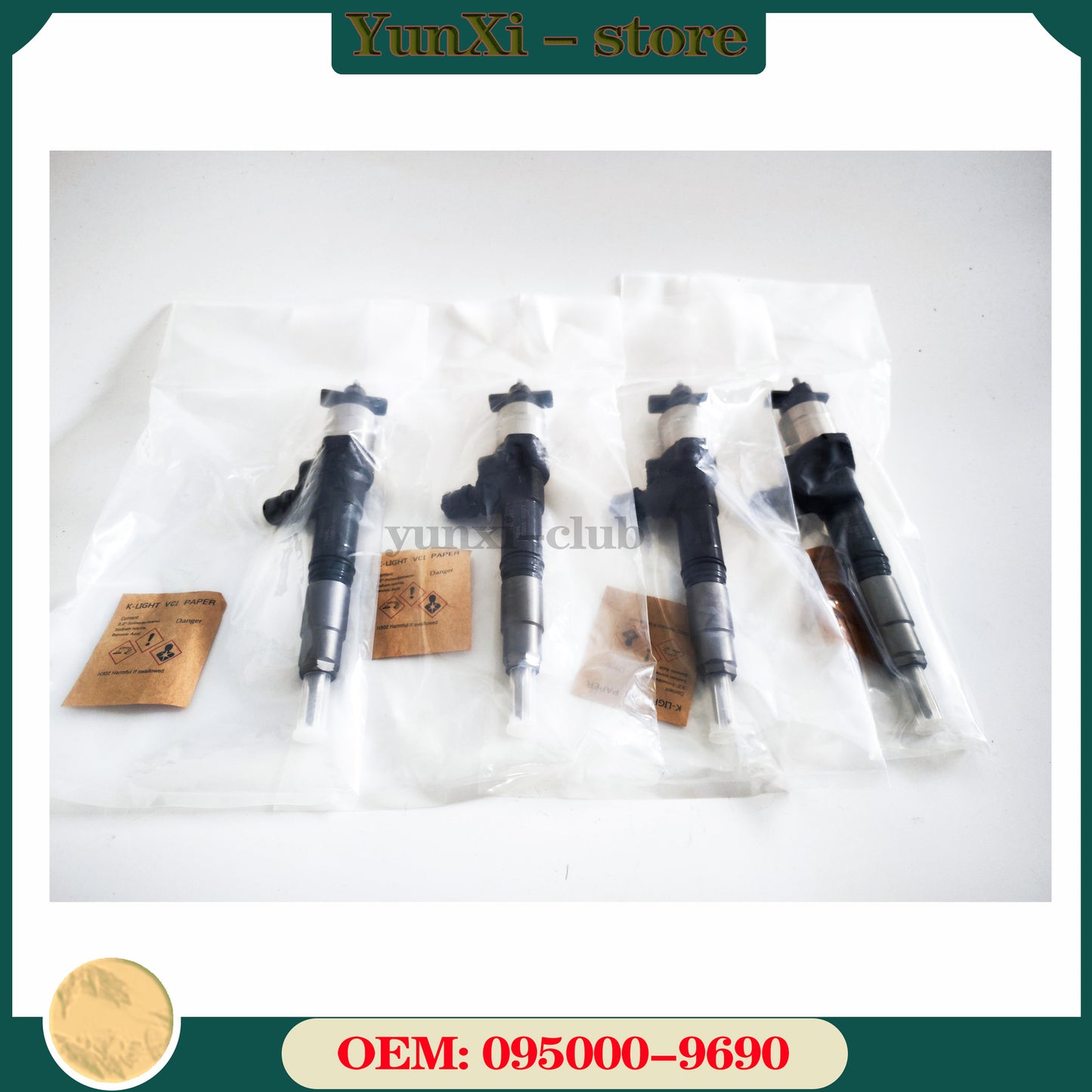 4pcs New Diesel Fuel Injector For KUBOTA V3800 V3800T 095000-9690 1J500-53051