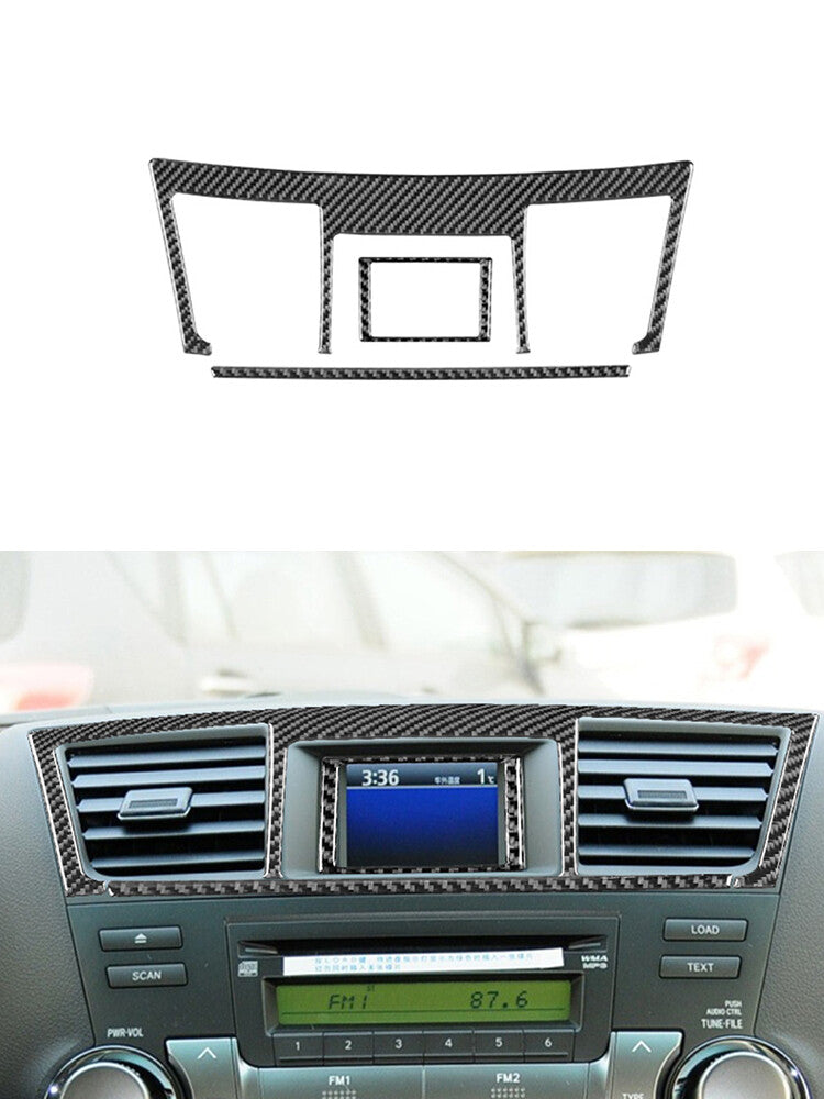Central Control Vent Trim Cover Carbon Fiber for Toyota Highlander 2008-2013