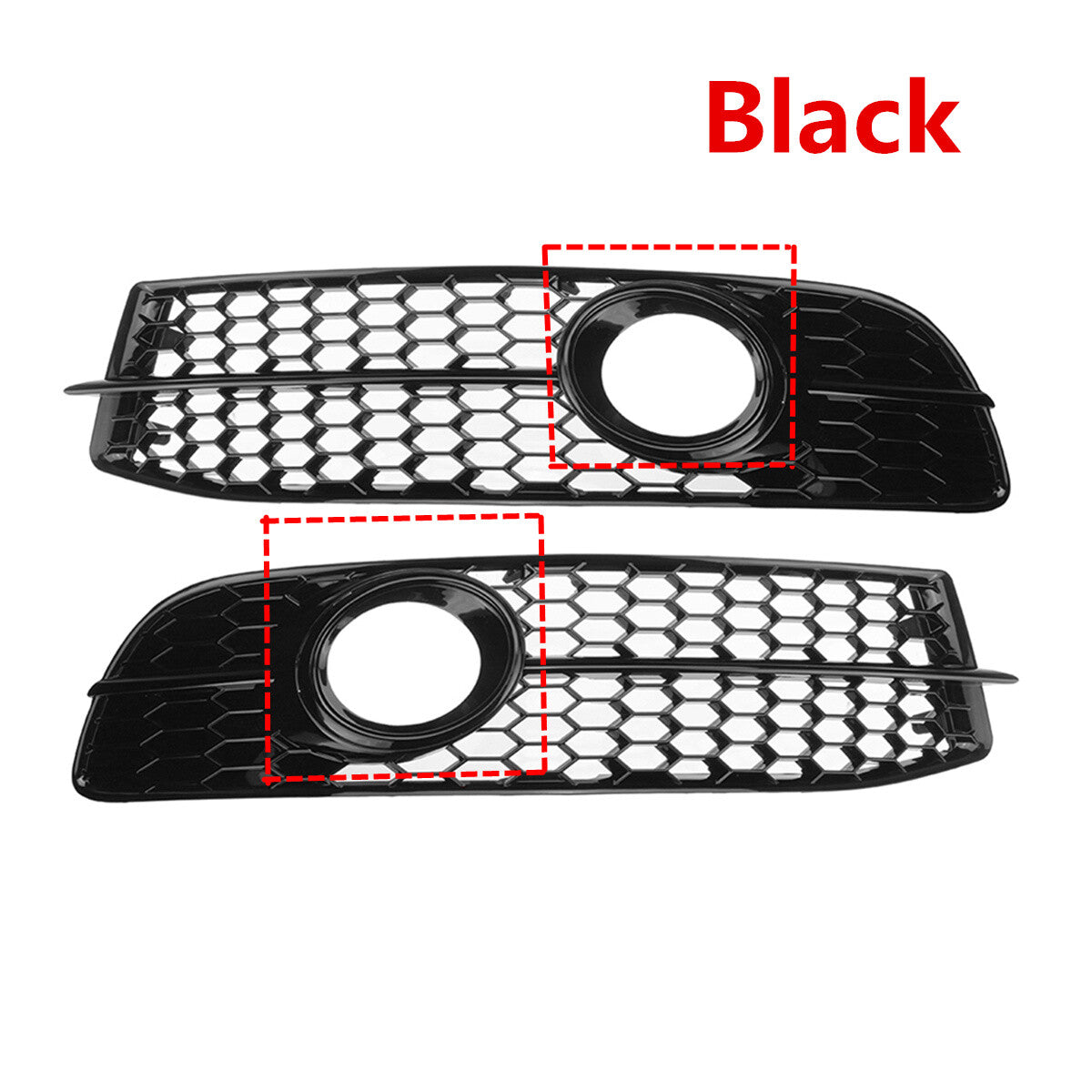 2x Front Bumper Grille Fog Light Lamp Cover Trim Cap for Audi A6 C6 S-line
