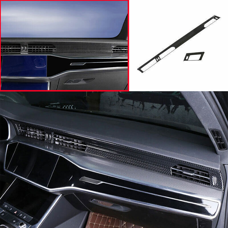 for Audi A6 A7 2019-24 ABS Carbon Fiber Inner Middle Air Outlet Vent Cover Trim