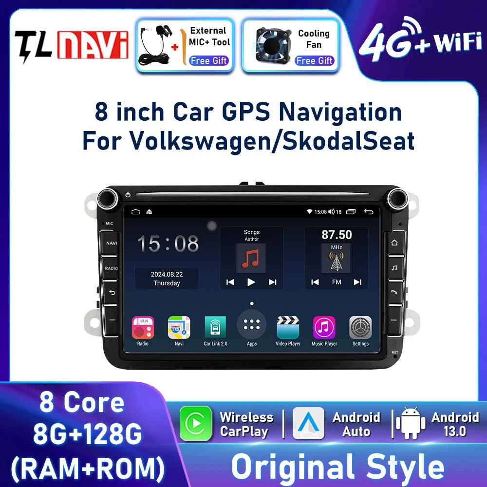 for Volkswagen for Golf Car Stereo Radio Android Auto CarPlay Multimedia Screen GPS