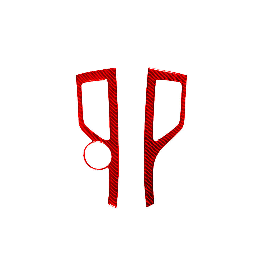 4X Red Center Vent TYP-B 4WD Trim Cover Carbon Fiber for Toyota Tacoma 2012-2015