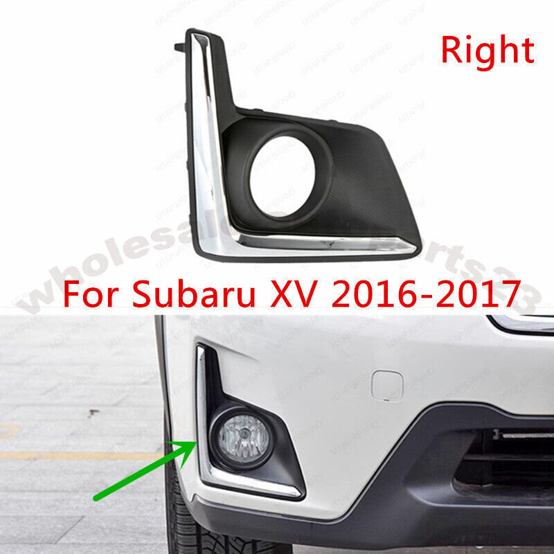 1PCS Right Side Front Bumper Fog Lamp Cover Bezel Fit for Subaru XV 2016-2017