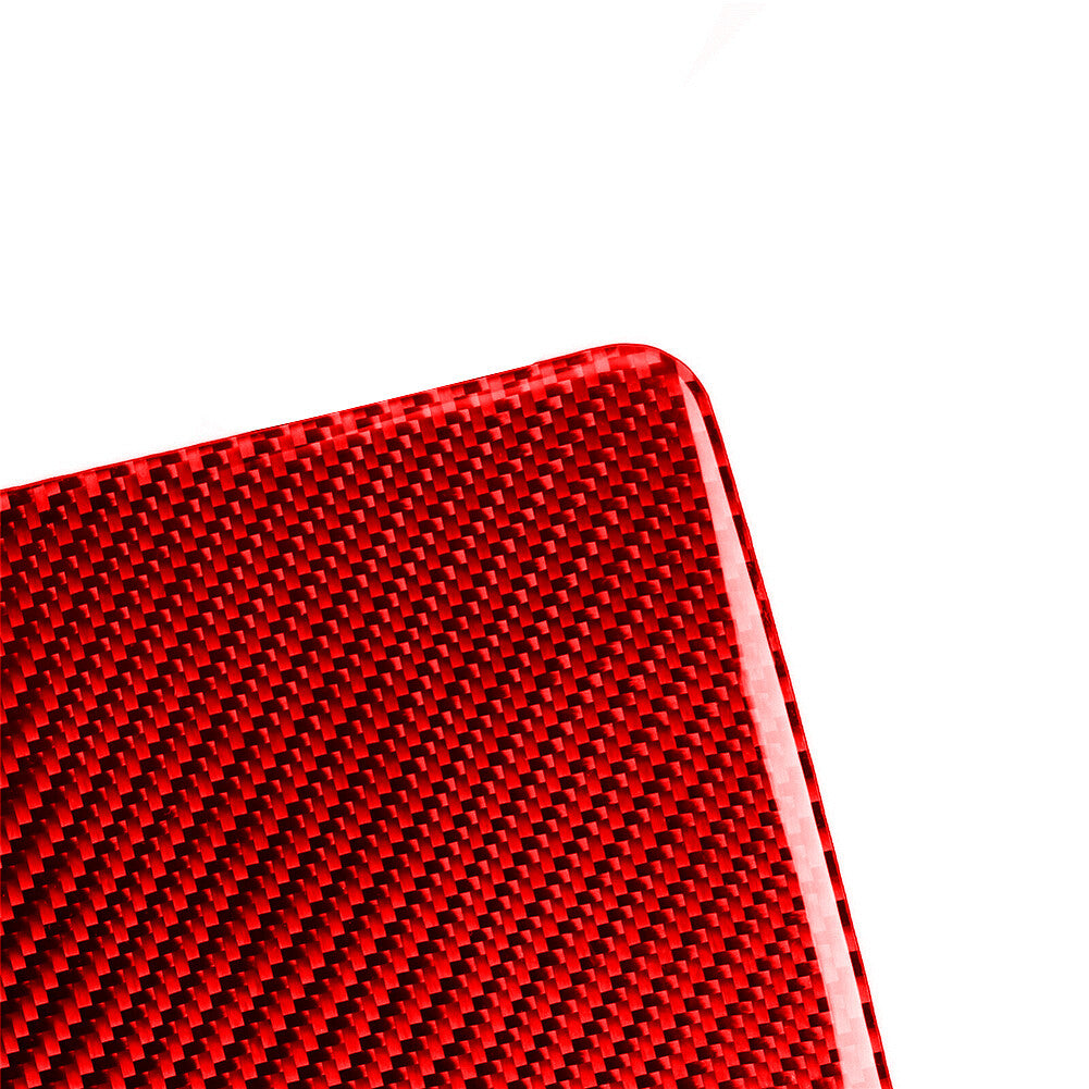 Red Carbon Fiber Center Console Cupholder Cover Trim for Tesla for Model Y 3 Type B