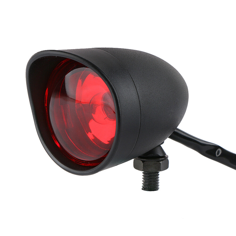 Motorcycle rear stop brake taillights suitable for Cafe Racer Bobber Chopper with red lenses