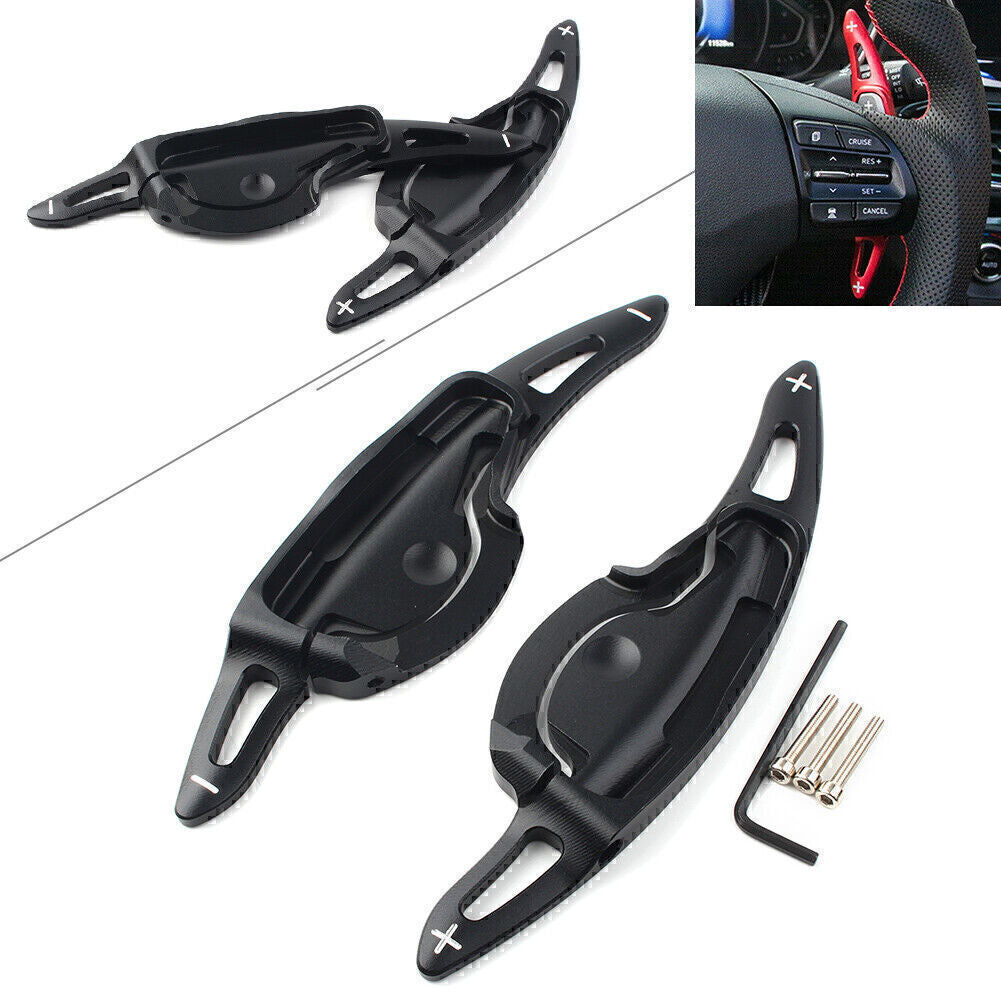 Black Aluminum Steering Wheel Paddle Shifter Extension FIT for Hyundai LA FESTA 2019
