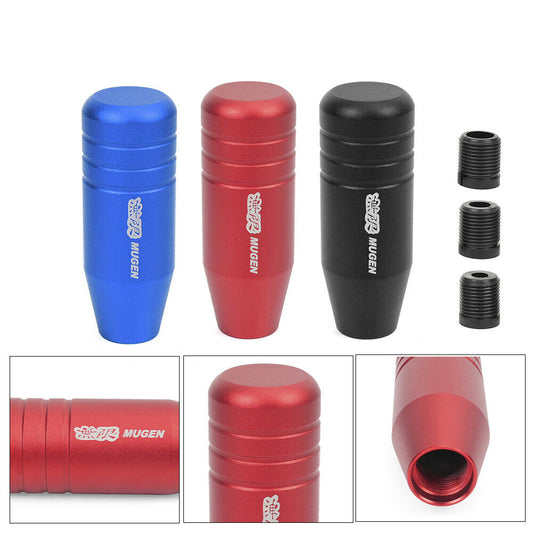 MUGEN 90mm Universal Aluminum Black Manual Car Gear Stick Shift Knob Shifter