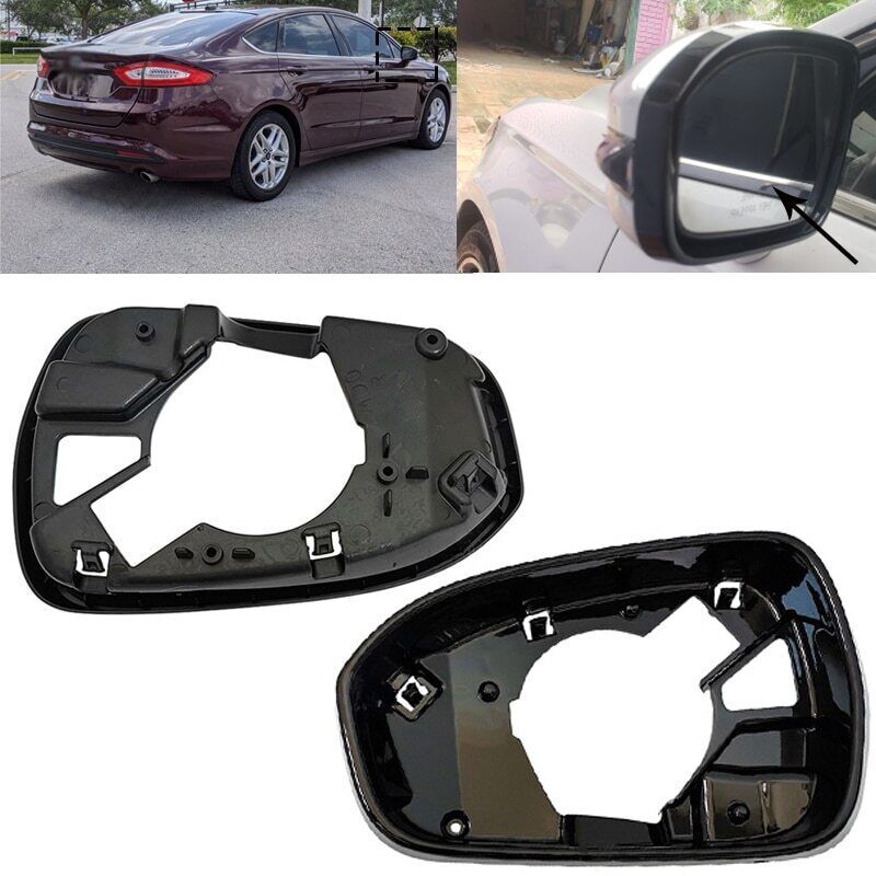 for Ford Fusion 2013 -2020 Pair Glossy black Side mirror frame holder