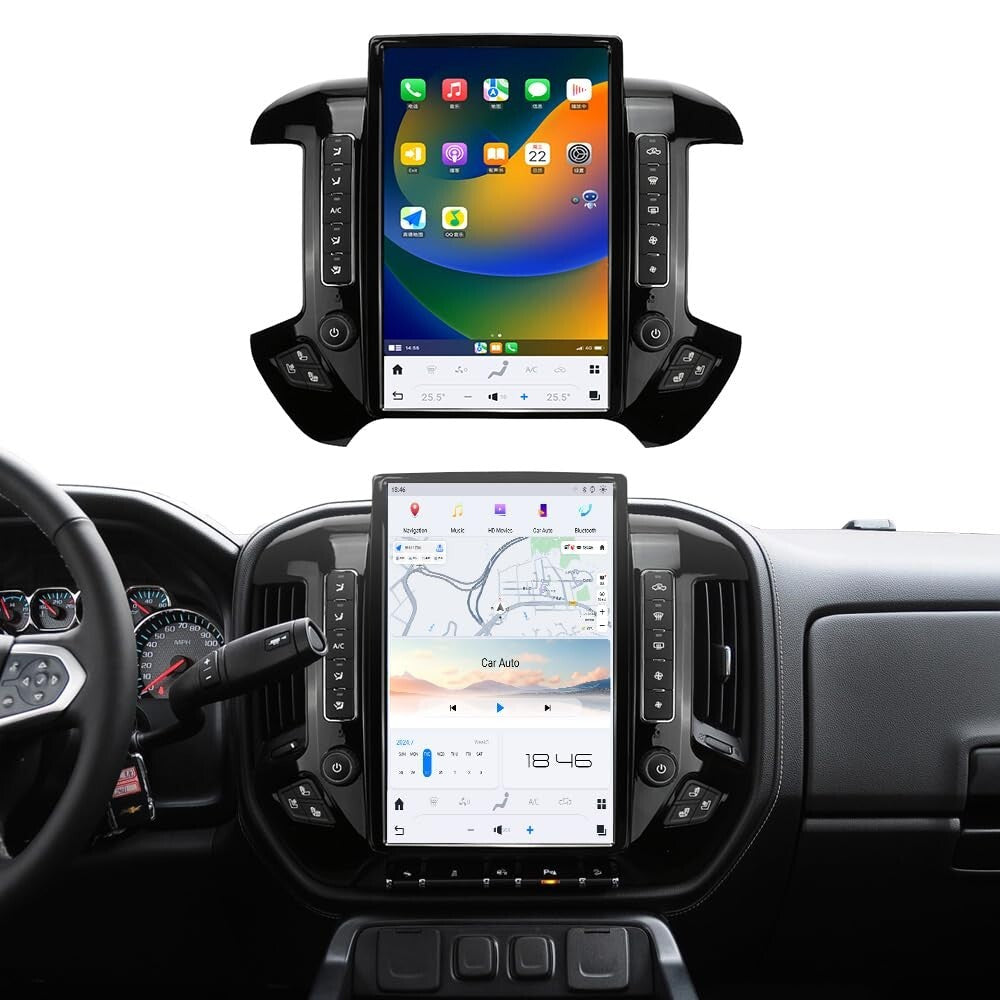 Android for Tesla for Smart Radio GPS Screen for Chevrolet Silverado for GMC for Sierra 2014-2019