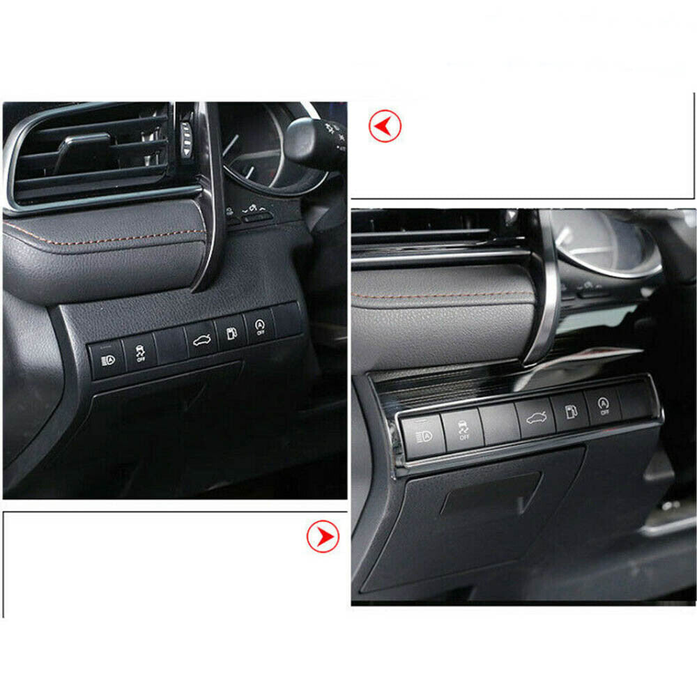for Toyota for Camry 2018-2023 Black Titanium Headlight Switch Control Frame Trim