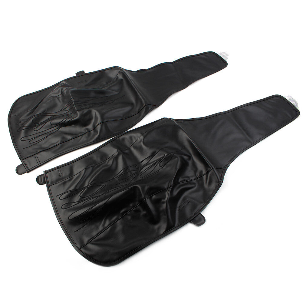 Black PU Leather Flame Rear Trike Fender Bra for Harley Tri Glide Ultra Classic