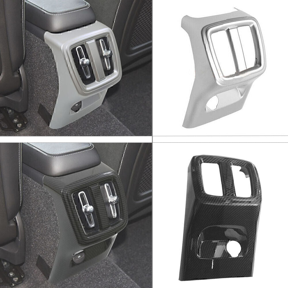 Armrest Box Rear Air Outlet Cover Trim for Volvo XC40 2019-2020 Matte Silver