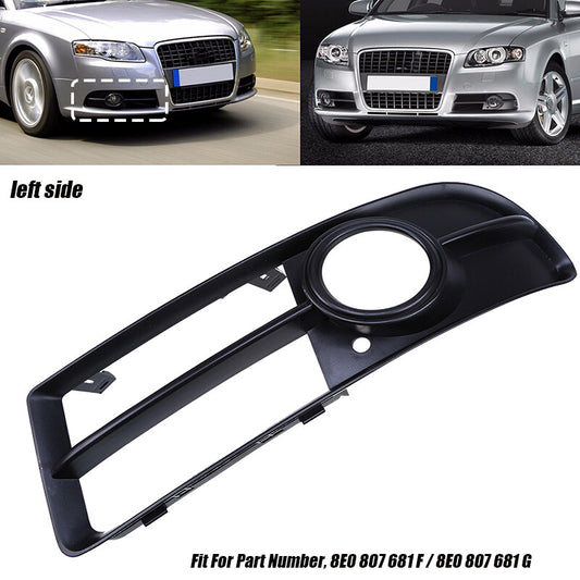 Front bumper grille fog light cover insert on the left side suitable for Audi A4 Sline B7 05-08